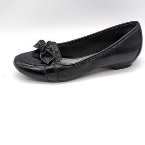 Life Stride Shoes Womens Banner Black 7 Dress Pumps Low Heel Bow Career